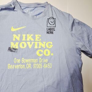 Nike Moving Co Dri-FIT Training T-Shirt Mens 2XL Cobalt Bliss Blue NWOT Graphic